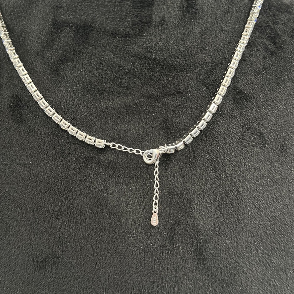 Sterling Silver cubic zirconia  Tennis Choker - Picture 4 of 6